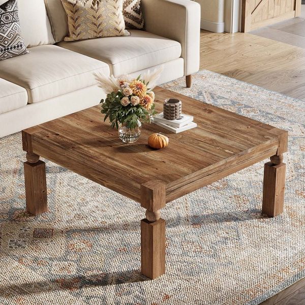 Tribesigns Couchtisch 100cm Beistelltisch,Wohnzimmertisch aus Holz,Sofatisch im Landhausstil