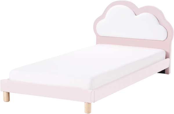 Kinderbett Wolke Samtstoff MAZOU 90 x 200 cm Rosa