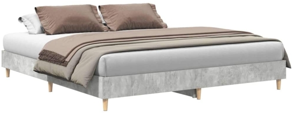 vidaXL Bettgestell ohne Matratze Betongrau 200x200 cm Holzwerkstoff 3328702
