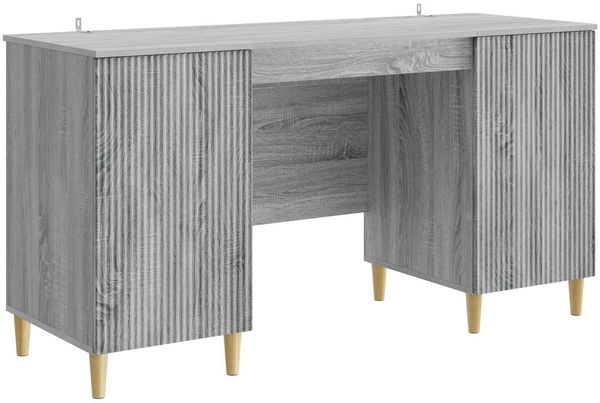 vidaXL Schreibtisch Graues Sonoma 142,5 x 50 x 75 cm Holzwerkstoff 3414600
