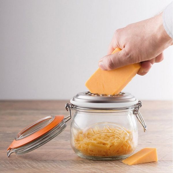 Kilner - Reibe Aufsatz mit Vorratsglas dicht 0,5l Käsereibe Hobel Gemüse 0025841