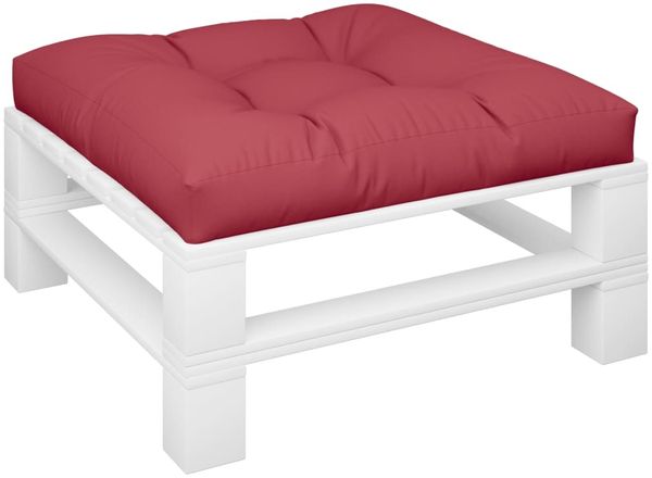 vidaXL Palettenkissen Weinrot 80x80x12 cm Stoff 360500 Bild 3