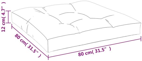 vidaXL Palettenkissen Weinrot 80x80x12 cm Stoff 360500 Bild 10
