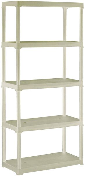 Dmora Gelsomina Outdoor-Garderobe, Outdoor-Regal, Mehrzweck-Balkongarderobe, Outdoor-Schrank, 100 % Made in Italy, 80x40h176 cm, Weiß