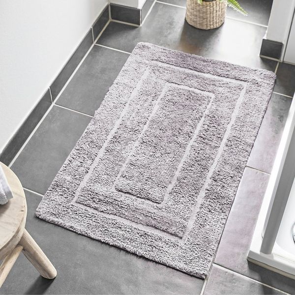 Andiamo Badematte Havanna, 50x80 cm, Höhe 7,5 mm, fußbodenheizungsgeeignet, schnell trocknend, Baumwolle, Polyester, rechteckig, Badematte, Badteppich, Uni Farben, Hoch-Tief Effekt, verschiedene Designs
