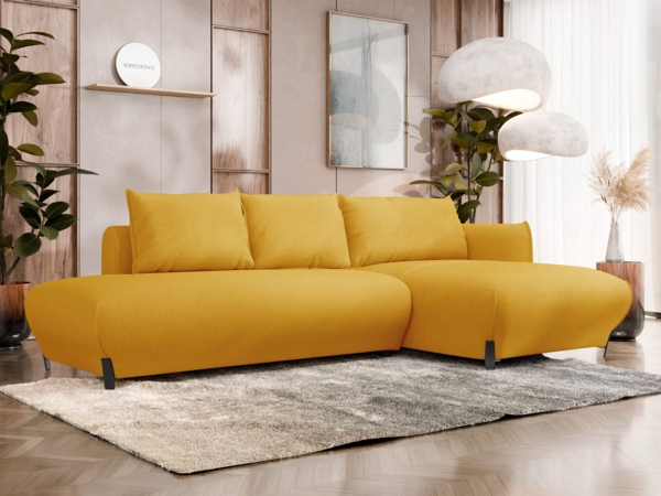 Ecksofa Fraski mit Bettkasten und Schlaffunktion (Farbe: Curio 48, Seite: Rechts 2R-LC)