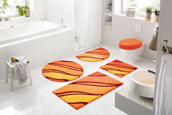 Grund Badematte Belize, Badvorleger, Badezimmer Teppich, sehr weich, Höhe 20 mm, rutschhemmend beschichtet, schnell trocknend, fußbodenheizungsgeeignet, Polyacryl, rund, weiche Haptik, auch als 3 teiliges Set erhältlich, Made in Europe Bild 4