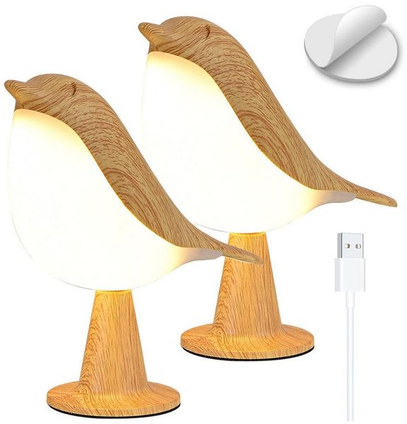 Jibenhome LED Nachttischlampe Kabellos Touch Tischlampe, Dimmbar, Akku Nachtlicht, Wiederaufladbar, 1800mAh, Warmweiß & Weiß & Kaltweiß