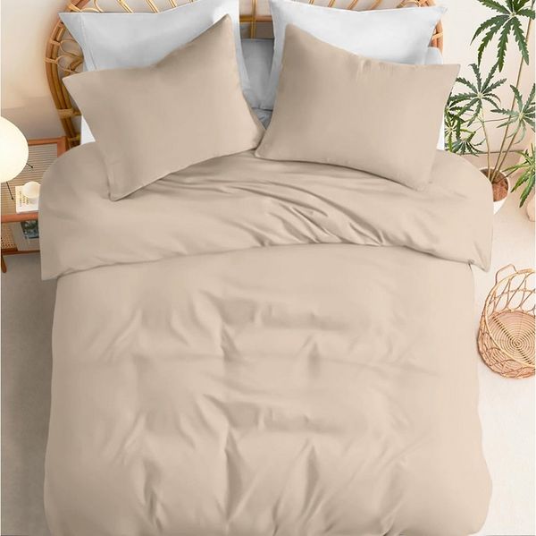Elegear Bettwäsche Bettwäsche 135×200/155x220/200x200cm Mikrofaser Bettwäsche-Set, Mikrofaser aus Polyester, 3 teilig, Bettbezug+Kopfkissenbezug*2, atmungsaktiv, weich für alle Jahreszeiten