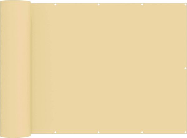 vidaXL Balkon Sichtschutz 1,8 x 25 m Stoff mit PU-Beschichtung Beige 42036796
