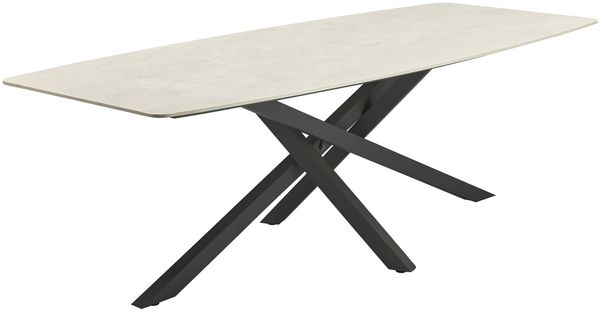 Gartentisch Concord Esstisch Terrassentisch 200x100x75cm sintered stone Anthrazit-Beige