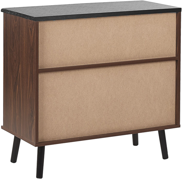 Sideboard dunkler Holzfarbton verschiebbare Türen PERTH Bild 6