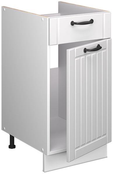 Unterschrank für Spüle/Kochfeld Fame-Line Weiß Landhaus/Weiß 40 cm ohne Arbeitsplatte Vicco Bild 6