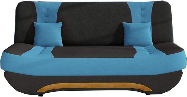 MOEBLO Schlafsofa Feba, Couch für Wohnzimmer Sofagarnitur Polstersofa Kippsofa Klappsofa Click-Clack, mit Schlaffunktion und Bettkasten