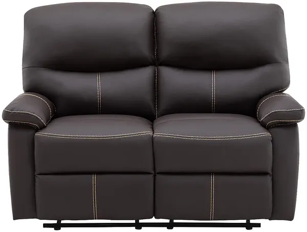 Vente-unique - CANBY Couchgarnitur Kunstleder Braun - B 90 cm x H 95 cm x L 133 cm183 cm Bild 7
