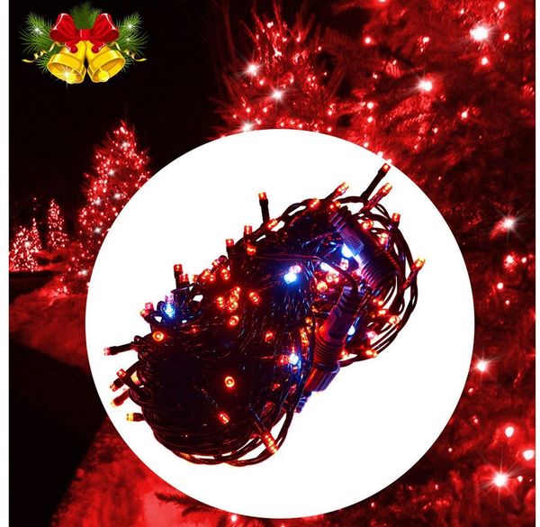 Qualra LED-Lichterkette 20M Weihnachtslichterkette 156/200LEDs Lichterkette Außen, für Weihnachten Party Garten Innen Deko