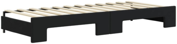 vidaXL Tagesbett Ausziehbar mit Matratzen Schwarz 80x200 cm Samt 3197322 Bild 8