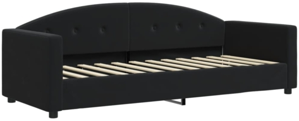 vidaXL Tagesbett Ausziehbar mit Matratzen Schwarz 80x200 cm Samt 3197322 Bild 6