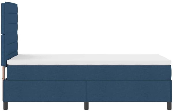 vidaXL Boxspringbett mit Matratze mit Kopfteil Blau 90 x 200 cm Stoff 3339286 Bild 8