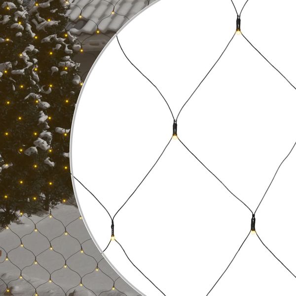 vidaXL Weihnachts-Lichternetz 4x4 m 544 LED Warmweiß Indoor Outdoor 328782