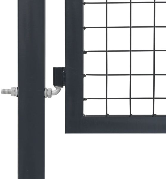 vidaXL Gartentor mit Pfosten Stahl 350×140 cm Anthrazit 144401 Bild 5