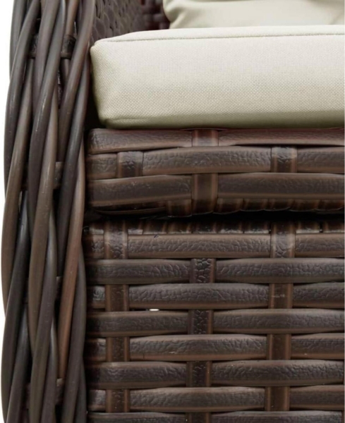 IKAYAA Polyrattan Gartenmöbel Set 8 Personen Tisch 8 Stühle Braun Bild 6