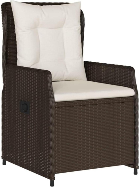 IKAYAA Polyrattan Gartenmöbel Set 8 Personen Tisch 8 Stühle Braun Bild 4