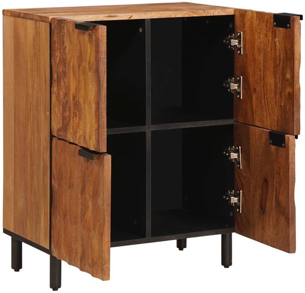Sideboard, Kommode mit Speicher Akazienbraune Oberfläche 60 x 33 x 75 cm j2220p