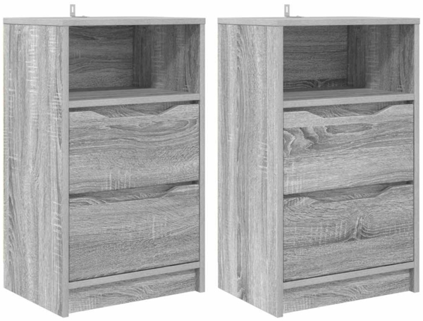 vidaXL Nachttische 2 pcs Graues Sonoma 40 x 30 x 467 cm Holzwerkstoff 888920
