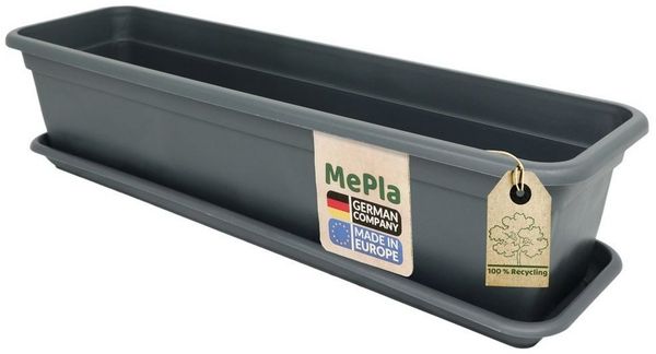 Heimwerkercenter Balkonkasten MePla Balkonkasten Balcony 40cm, Untersetzer - Anthrazit -
