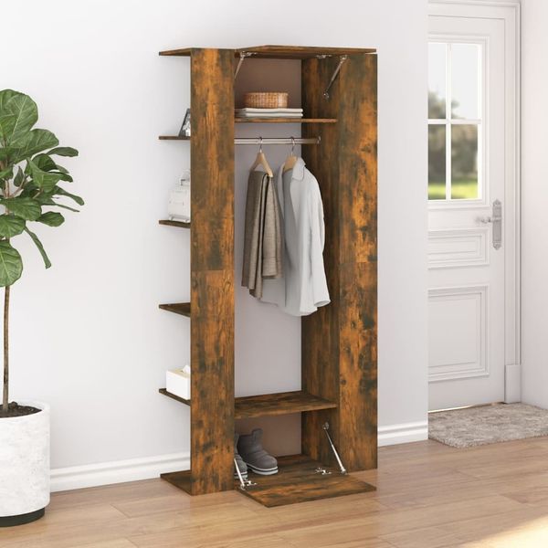 vidaXL Flurschränke 2 Stk. Räuchereiche Holzwerkstoff 3114179