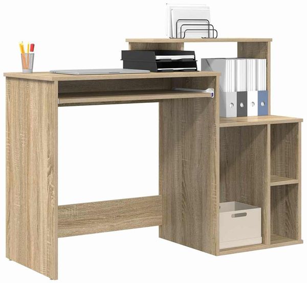 vidaXL Schreibtisch Sonoma-Eiche 120,5 x 44 x 88,5 cm Holzwerkstoff 869476 Bild 3