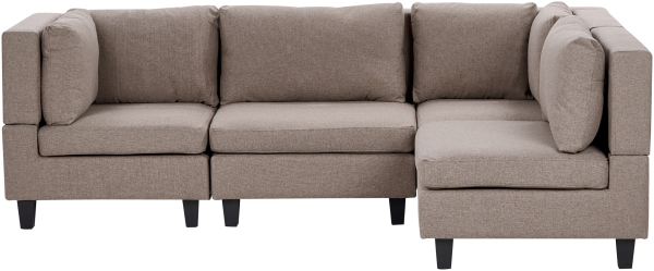 Beliani 'Unstad' Sofa, Braun, Stoff, 72 x 152 x 228 cm, ohne Ottomane, Links