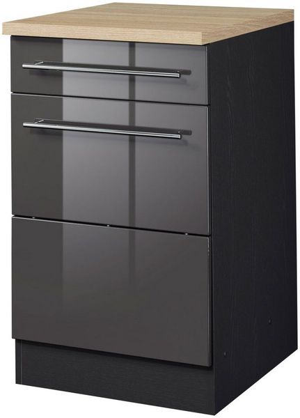 KOCHSTATION Unterschrank KS-Wien Breite 50 cm, mit 1 Tür und 1 Schubkasten