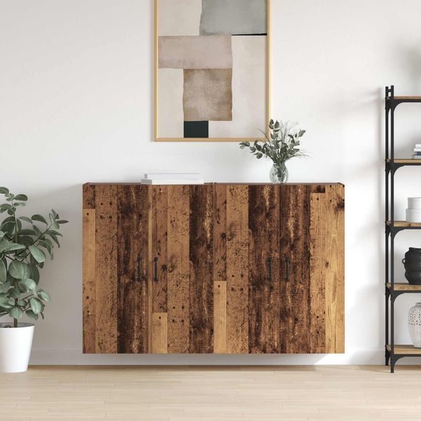 vidaXL Wandschrank 2 pcs Altholz 69,5 x 34 x 90 cm Holzwerkstoff 3394551