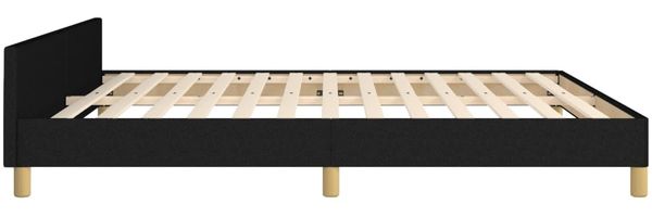 Bettgestell mit Kopfteil Schwarz 160x200 cm Stoff [347425] Bild 6