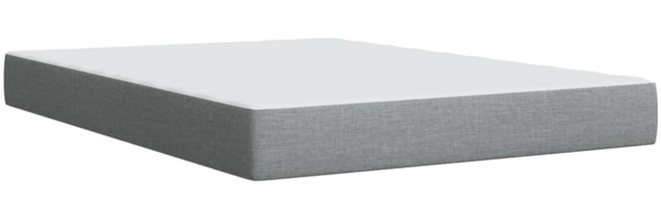 vidaXL Boxspringbett mit Matratze Hellgrau 140x190 cm Stoff 3289744 Bild 9
