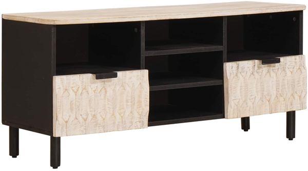 vidaXL TV-Schränk Weiße gewaschene Oberfläche 100 x 33 x 46 cm 4017882