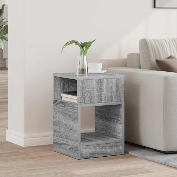 vidaXL Beistelltisch, Holz Graues Sonoma, 30,5 x 30 x 45 cm