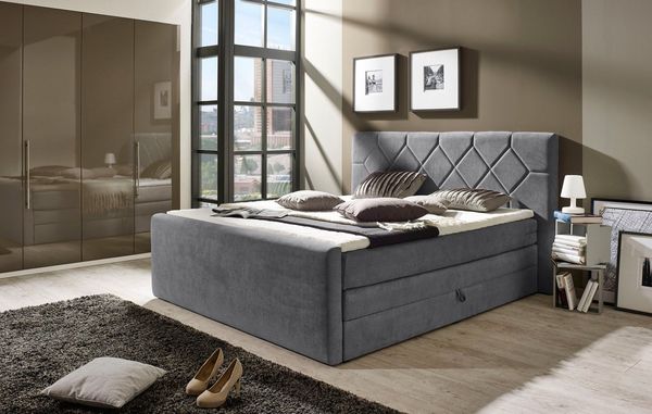 Places of Style Boxspringbett Atlanta, inklusive Topper und Bettkasten