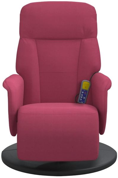 vidaXL Massagesessel mit Fußteil Weinrot Samt 356696 Bild 4