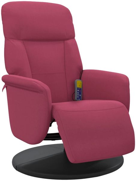 vidaXL Massagesessel mit Fußteil Weinrot Samt 356696 Bild 3
