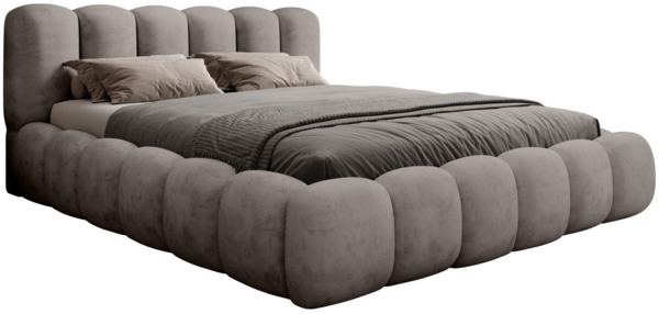 yourhouse24 Polsterbett Designer Dallas mit Bettkasten und Lattenrost (Bettgestell mit Lattenrost und Bettkasten), Veloursstoff, Steppkopfteil, Bettkasten, pflegeleicht, stilvoll