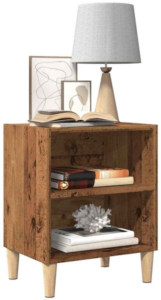 vidaXL Nachttische 2 Stk. Altholz-Optik 40x30x50 cm Holzwerkstoff 856417