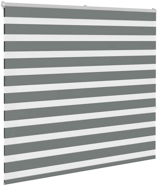 vidaXL Doppelrollo Dunkelgrau 155x150 cm Stoffbreite 150,9 cm Polyester 4014142 Bild 3