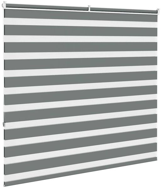 vidaXL Doppelrollo Dunkelgrau 155x150 cm Stoffbreite 150,9 cm Polyester 4014142 Bild 4