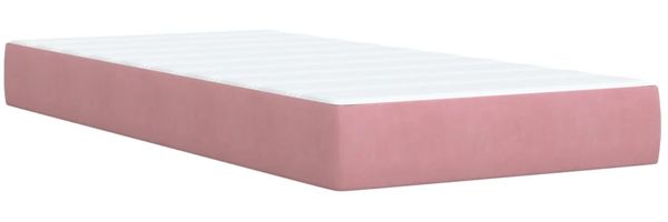 vidaXL Boxspringbett mit Matratze Rosa 100x200 cm Samt 3290851 Bild 6