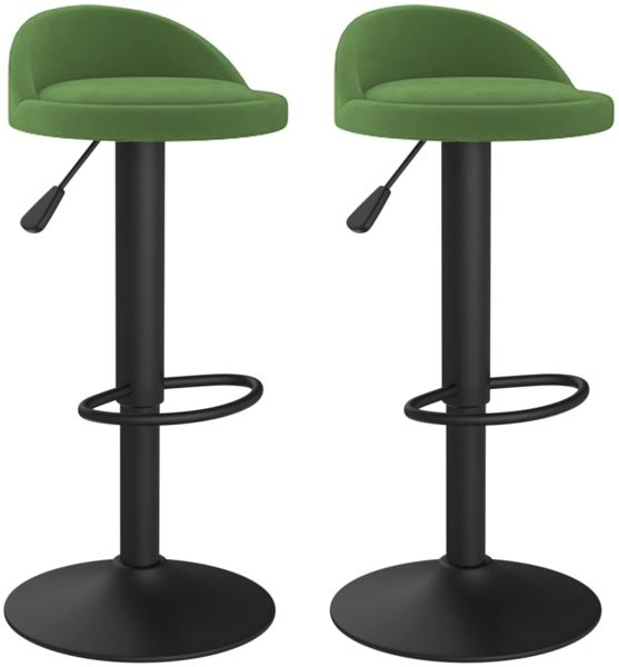 vidaXL Barhocker 2 Stk. Dunkelgrün Samt [333604]