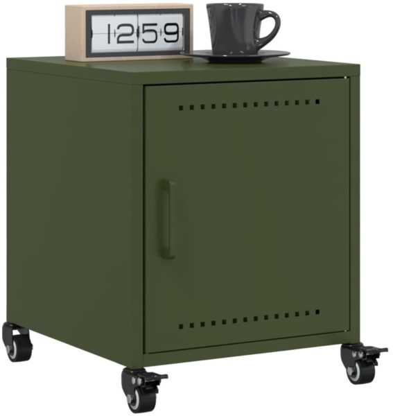 vidaXL Nachttische 2 Stk. Olivgrün 36x39x43,5 cm Stahl 846623 Bild 3