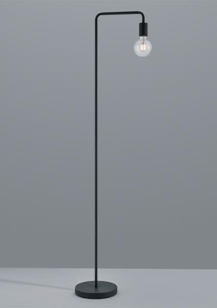 Minimalistische Retro Stehleuchte DIALLO, schwarz matt